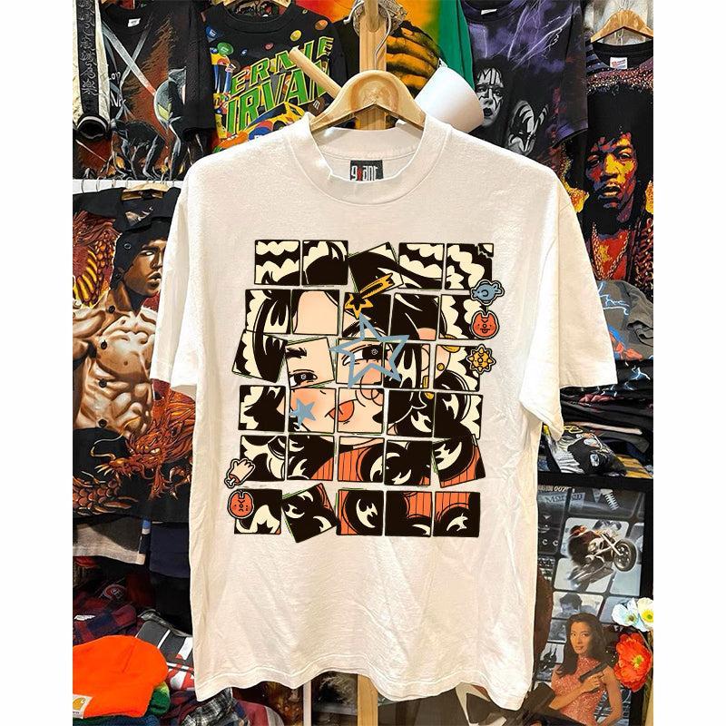 Vintage Squared Face Art T-Shirt