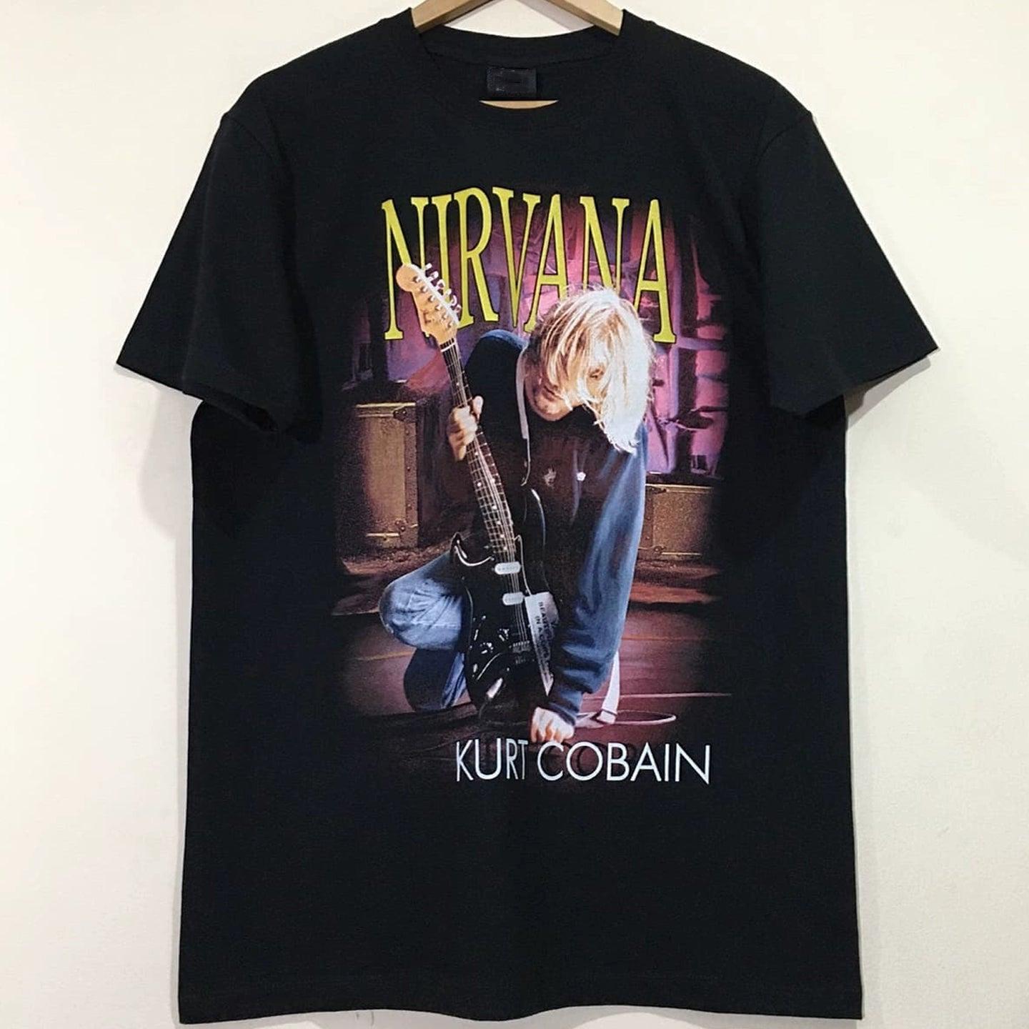 Vintage Kurt C0bain Guitar T-Shirt