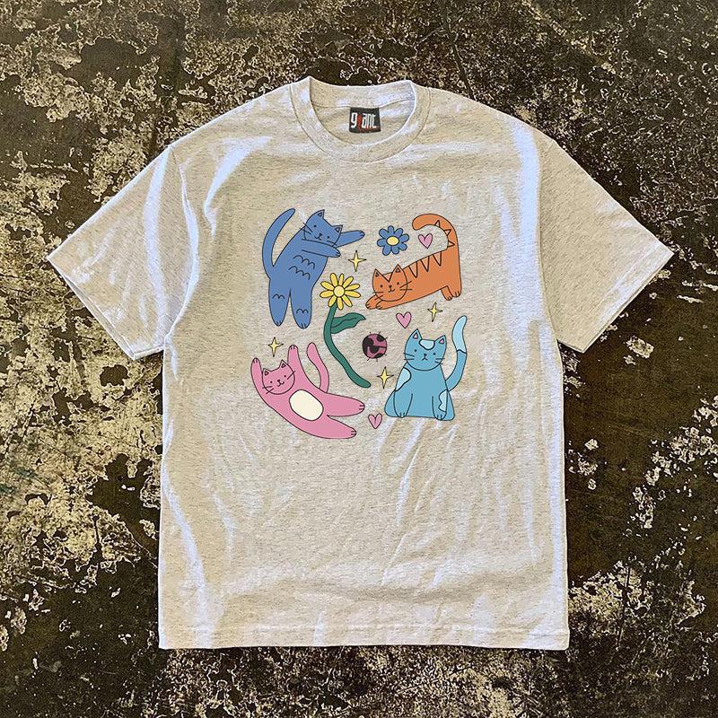 Vintage Playful Cats T-Shirt