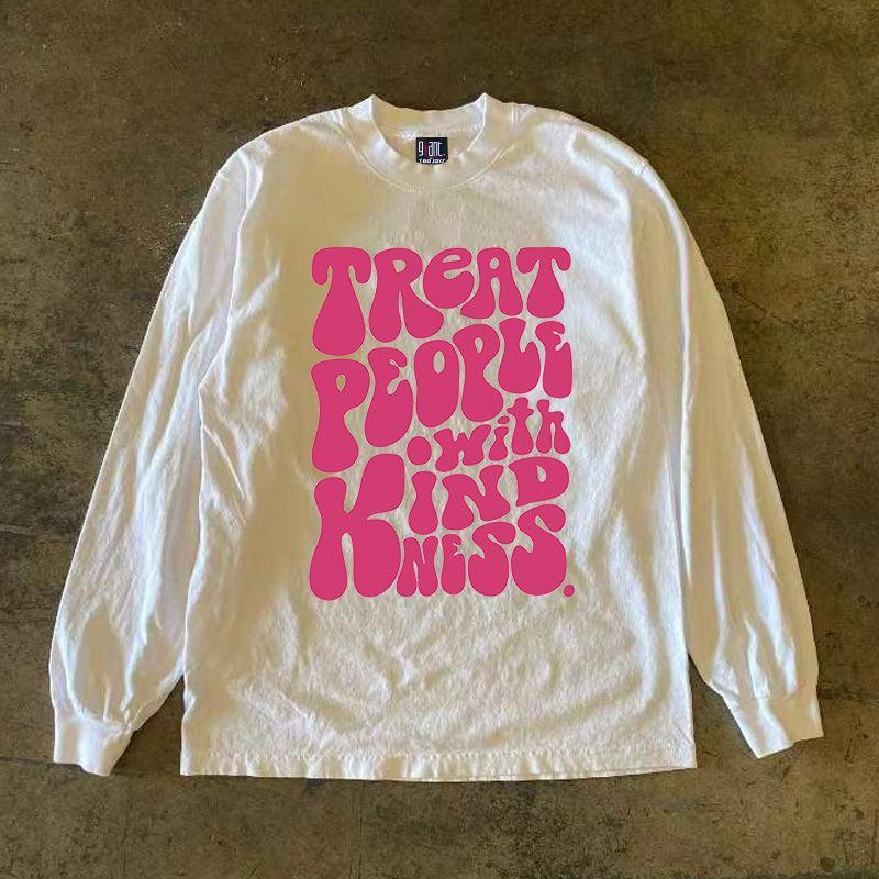 Vintage Treat People with Kindness Long Sleeve T-Shirt