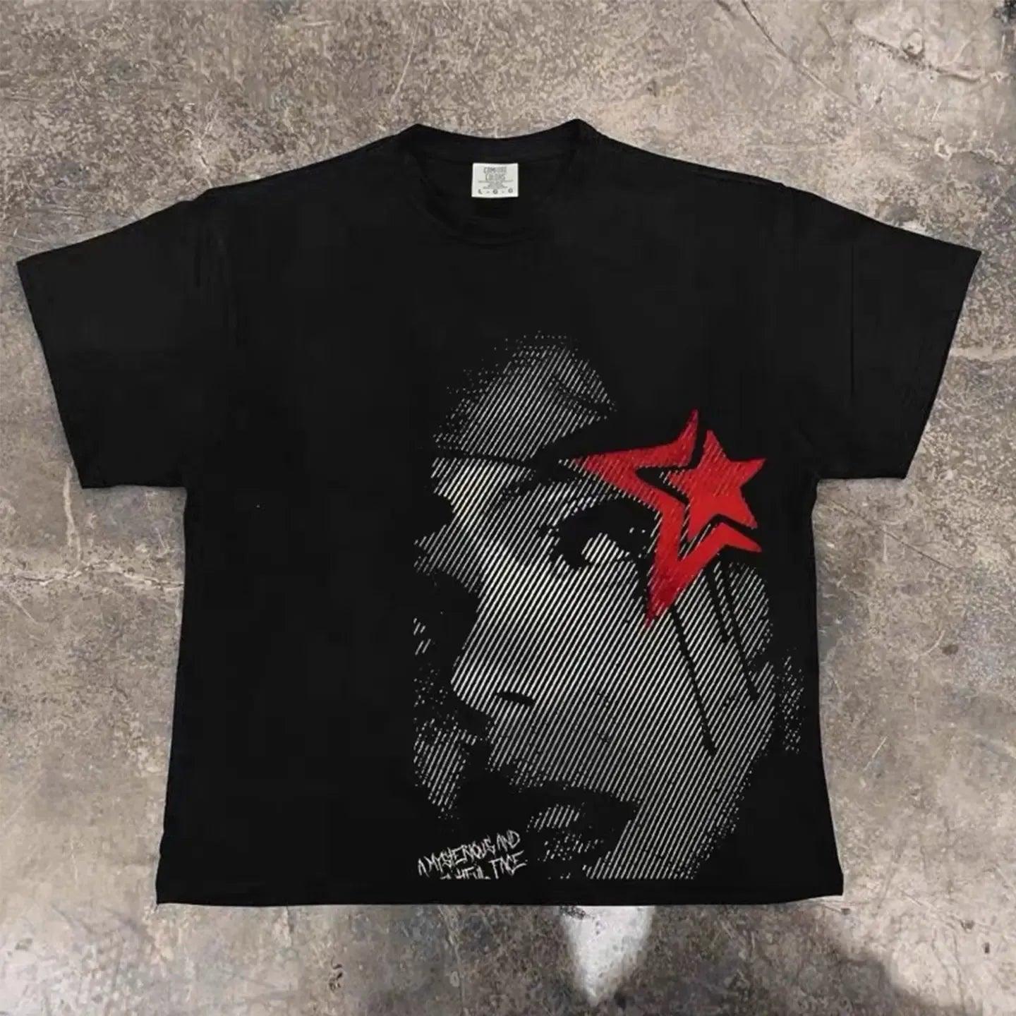 Vintage Red Star F@ce T-Shirt