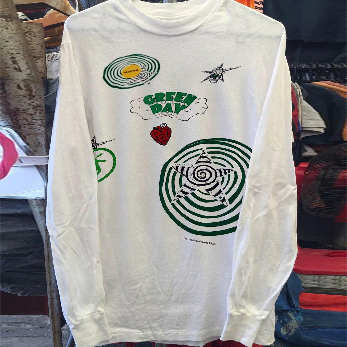 Vintage Gr3enday B@sketcase Long Sleeve T-Shirt
