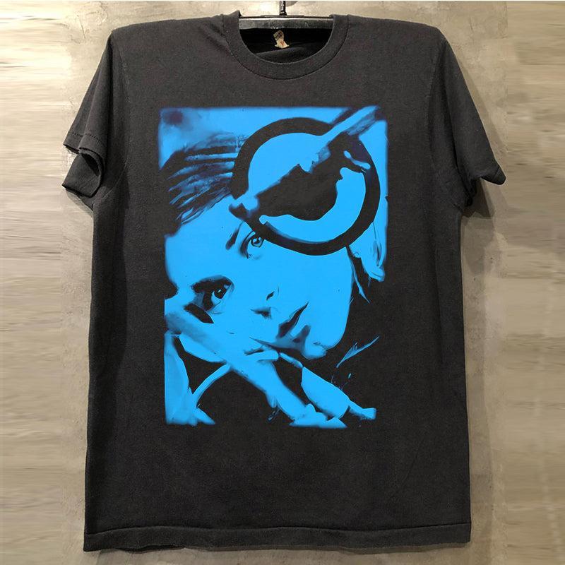 Vintage Kurt C0bain Blue Portrait T-Shirt