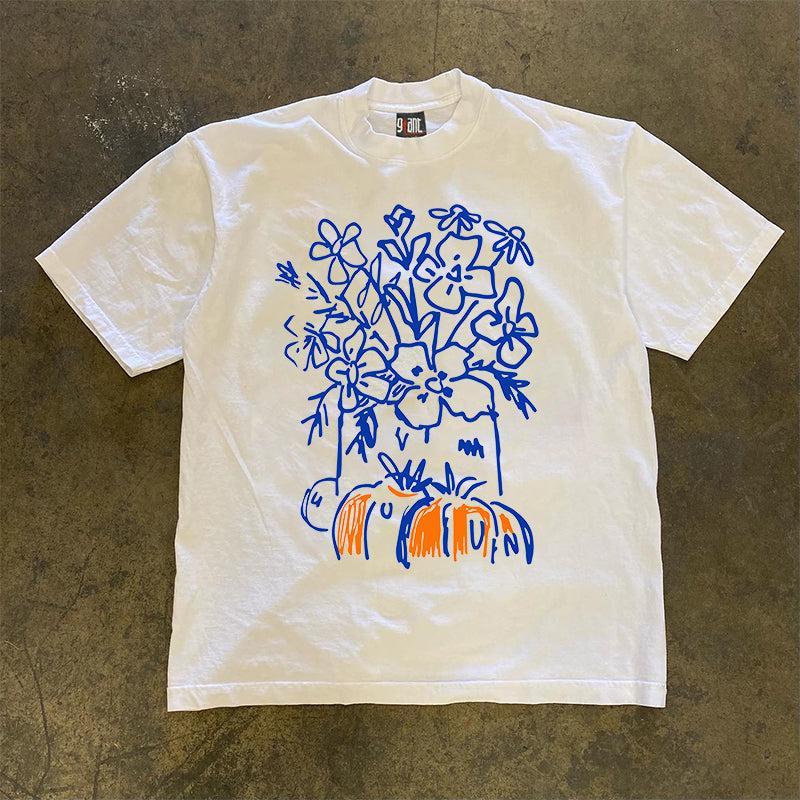 Vintage Flower Art T-Shirt