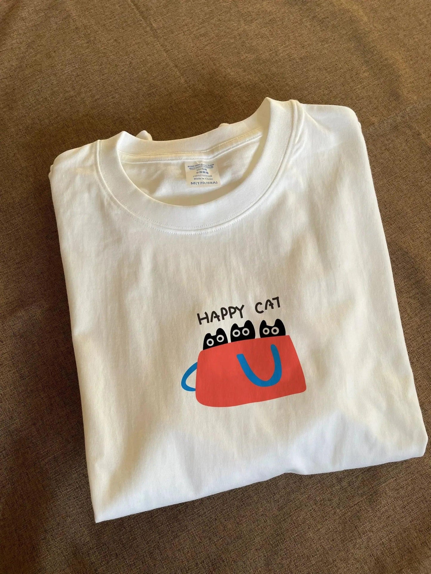 Vintage Happy Cat Longsleeve T-Shirt