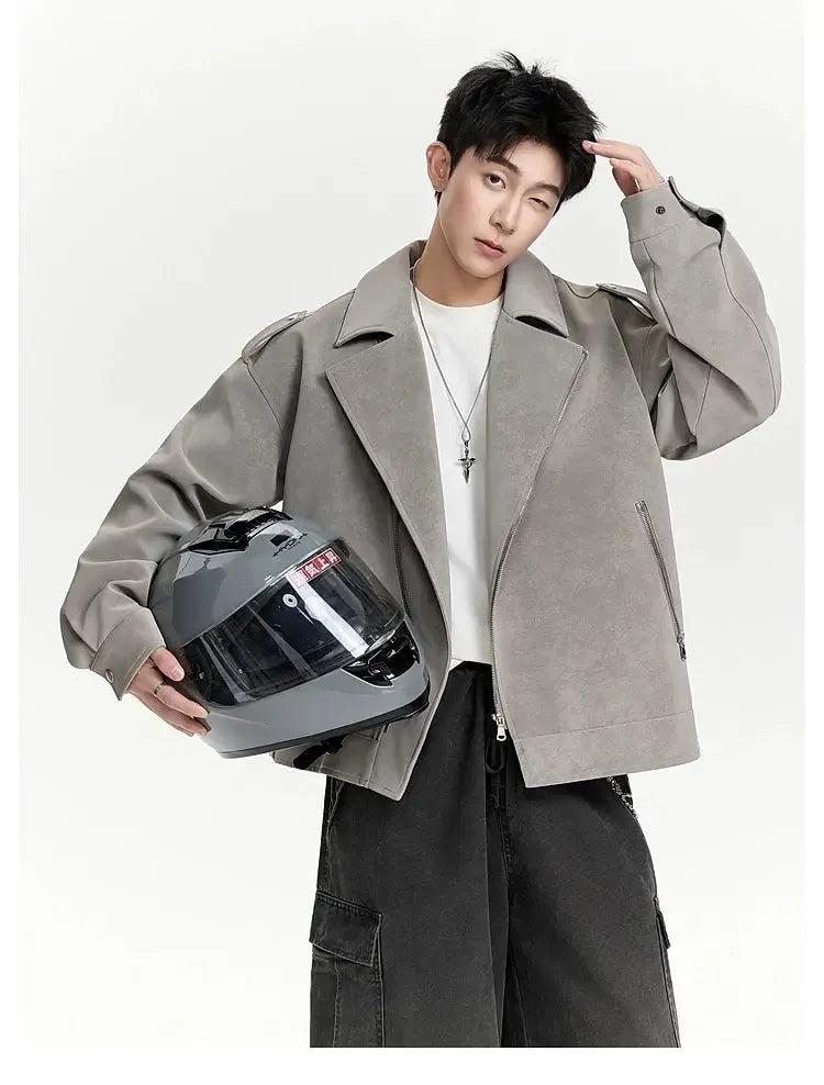 Casual Micro Suede Zipped Jacket