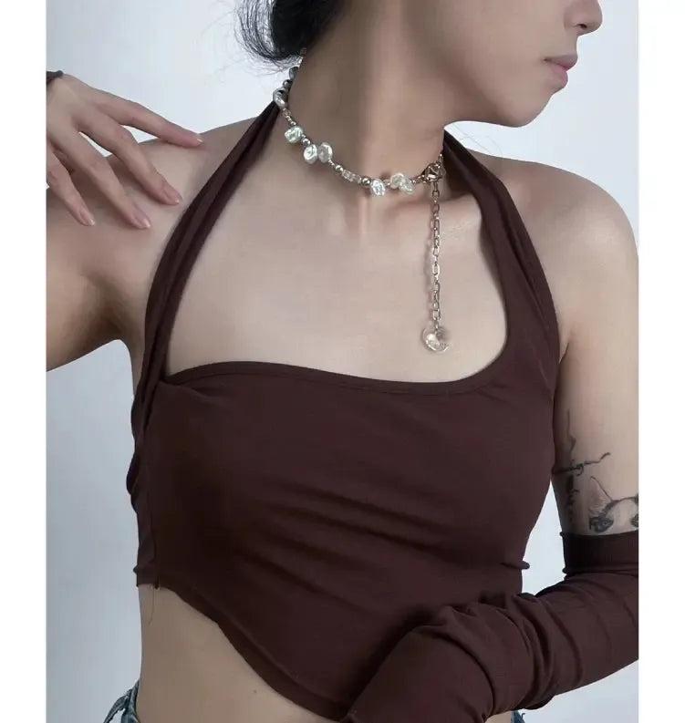Asymmetric Heart Pendant Necklace