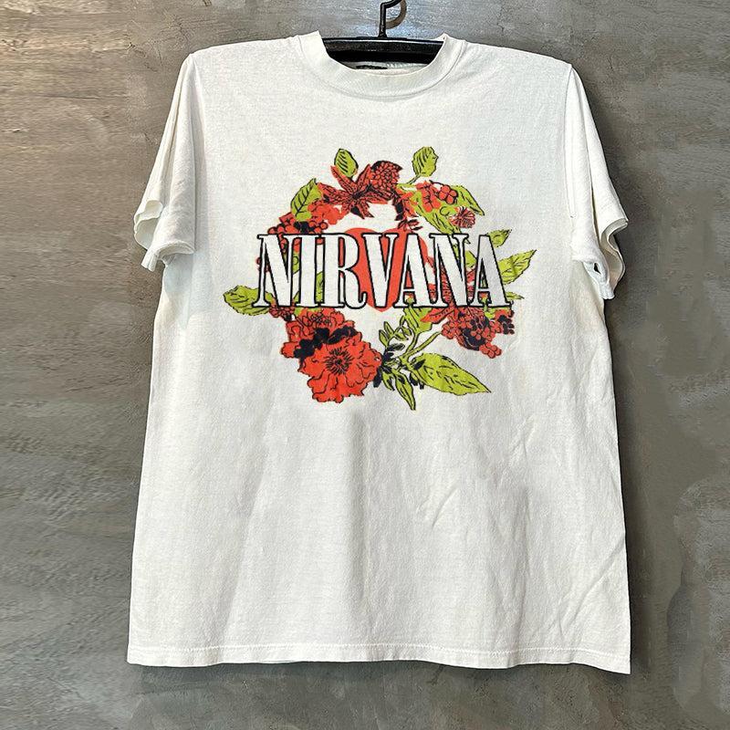 Vintage N!rvana Floral Wreath T-Shirt