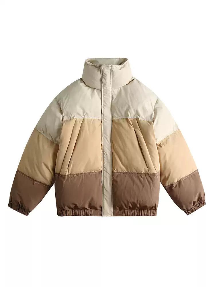 Colour block puffer jacket zara shops