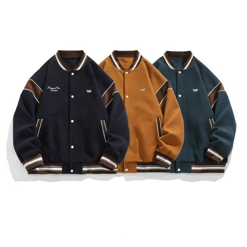 Spliced Wool Varsity Jacket