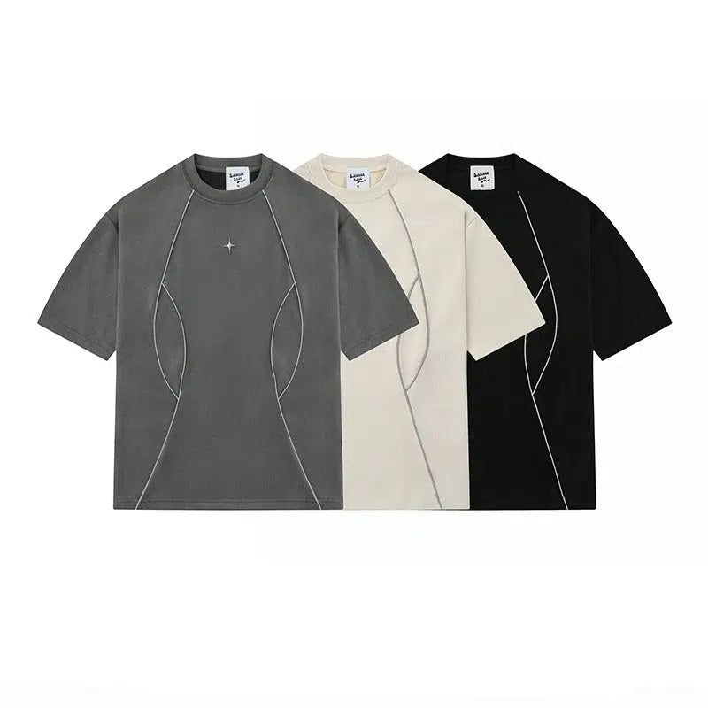 Abstract Piping T-Shirt