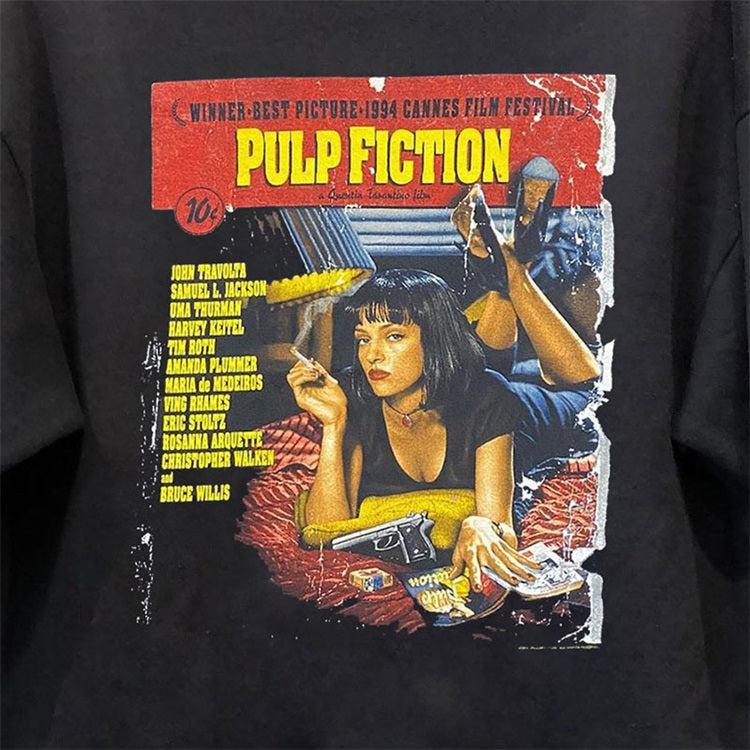 Vintage Pulp Ficti0n Thin Crewneck Shop Streetwear Fashion Crewneck Streetwear Kitchen