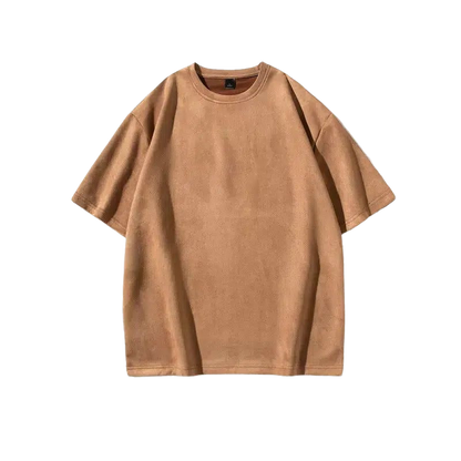 a brown t - shirt on a black background