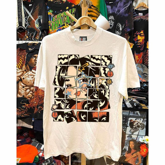 Vintage Squared Face Art T-Shirt