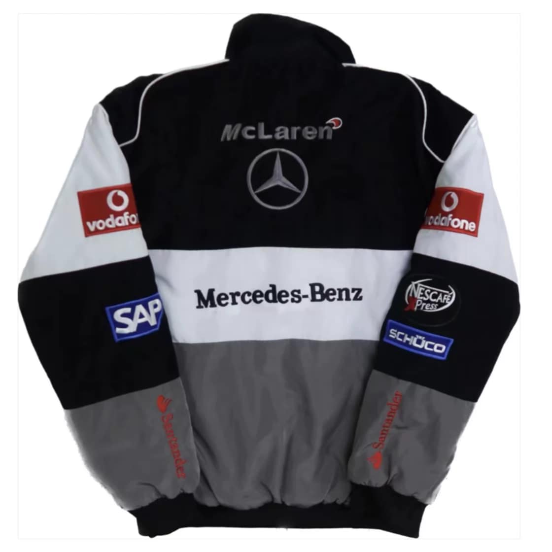 Vintage Grey Colorblock Racing McL@ren Sant@nder Jacket