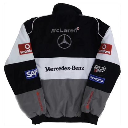 Vintage Grey Colorblock Racing McL@ren Sant@nder Jacket