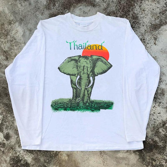 Vintage Thailand Elephant Long Sleeve T-Shirt