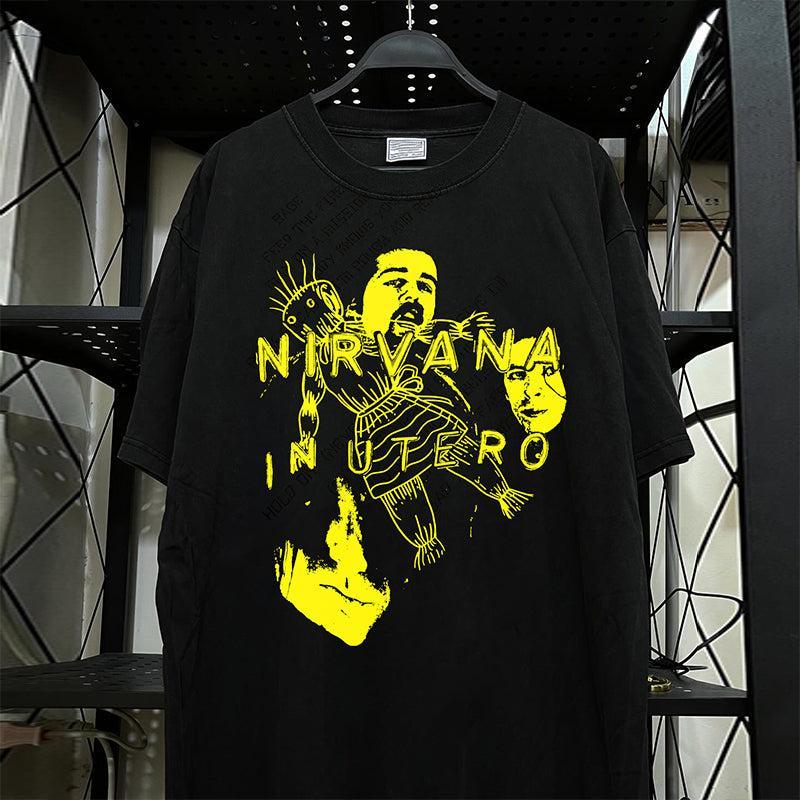 Vintage Yell0w N!rvana In Ut3ro T-Shirt