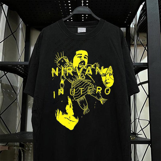 Vintage Yell0w N!rvana In Ut3ro T-Shirt