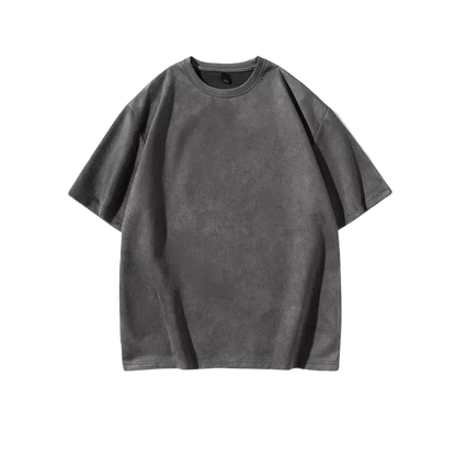 a grey t - shirt on a black background