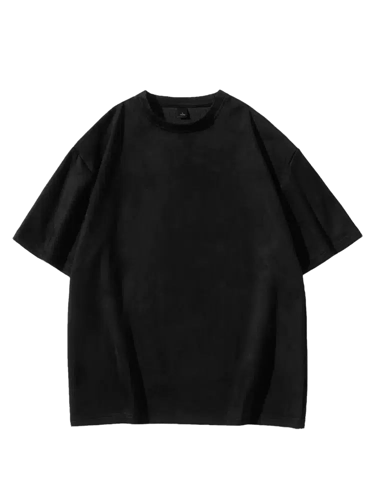 a black t - shirt on a black background