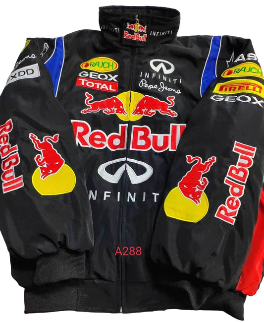 Vintage Racing Black RedBu1l Infinity Jacket