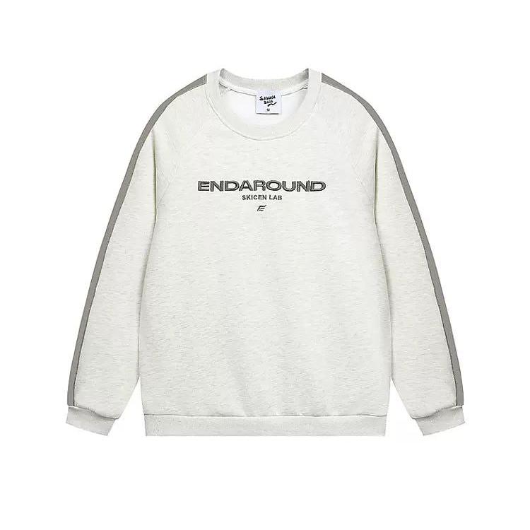 Side Contrast Lettered Crewneck