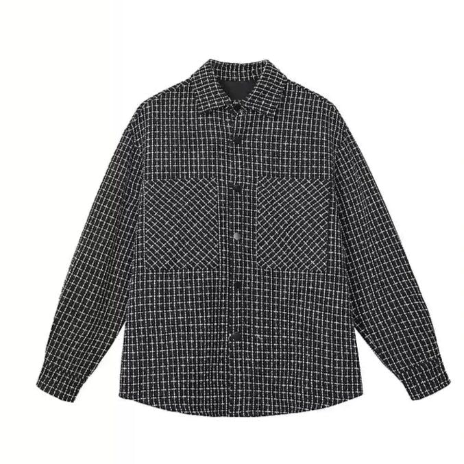 Houndstooth Tweed Outer Shirt