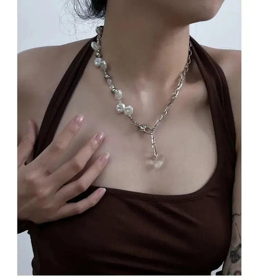 Asymmetric Heart Pendant Necklace