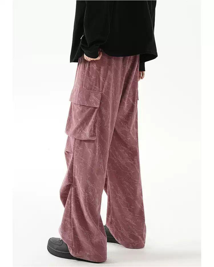 Gradient Tie-Dye Pleats Sports Pants