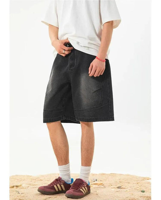 Faded  Relax Fit Denim Shorts