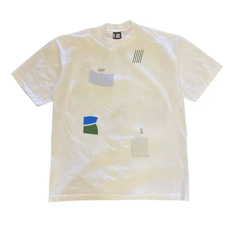 Vintage Block & Line Graphic T-Shirt