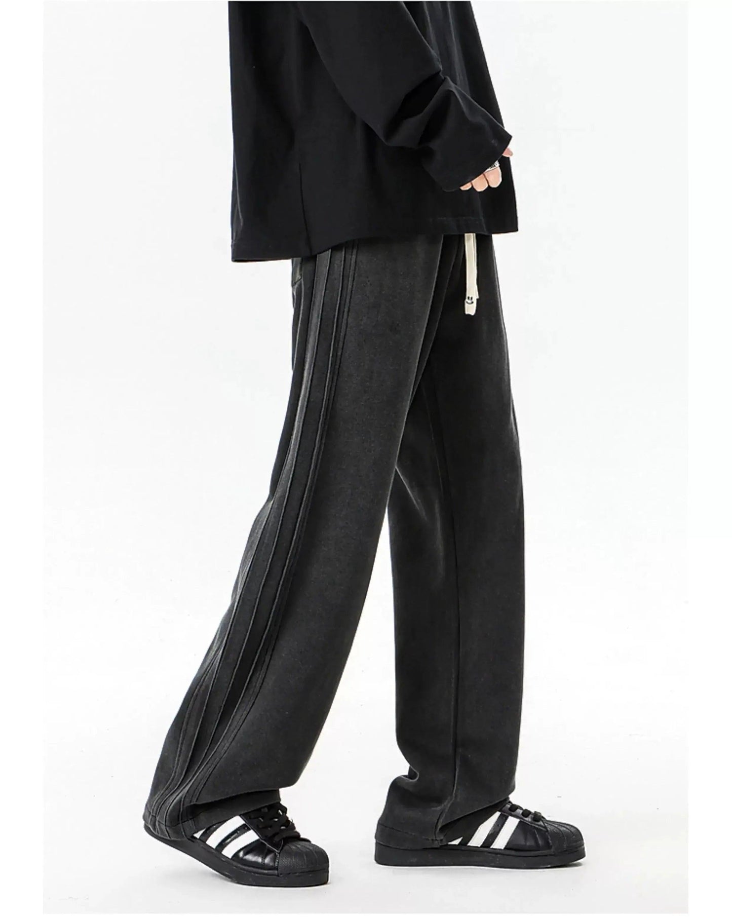 Drawstring Side Seam Detail Pants