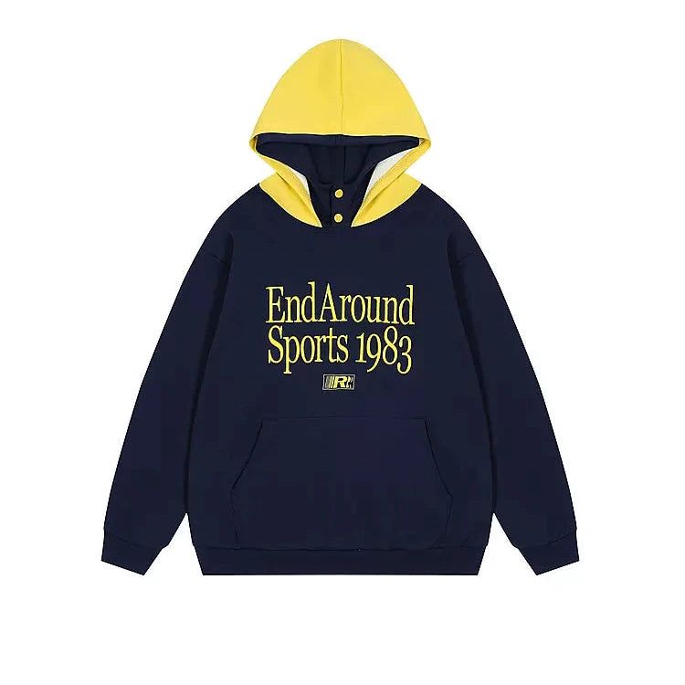 Contrast Embroidered Sports 1983 Hoodie