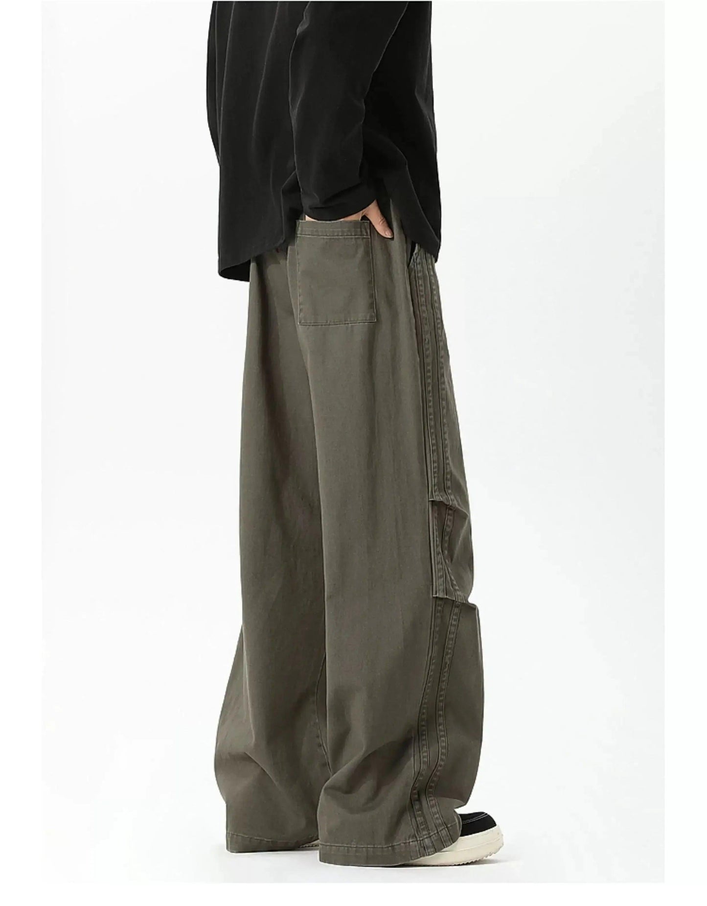 Washed Drawstring Pants