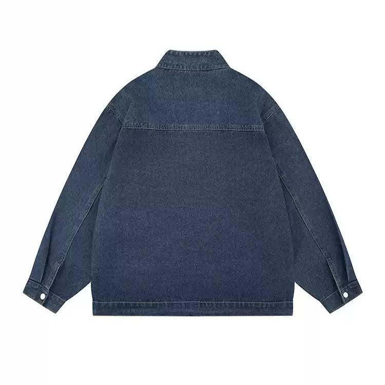 Washed Slit Detail Denim Jacket