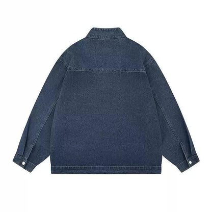 Washed Slit Detail Denim Jacket