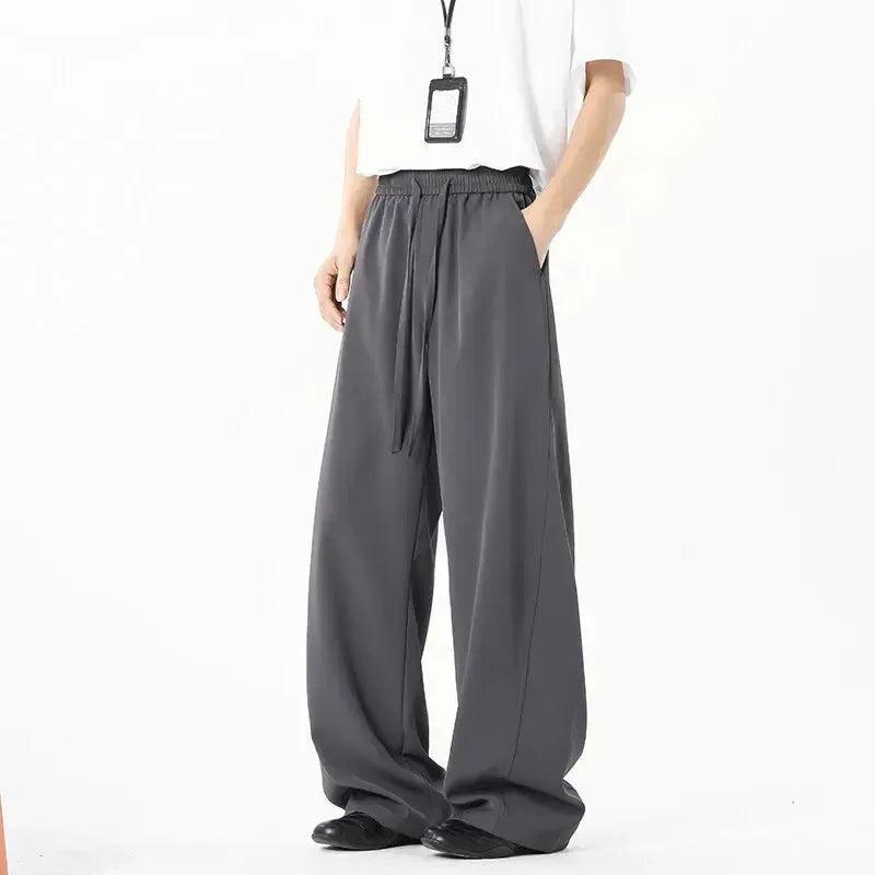 Curved Silky Drawstring Trousers