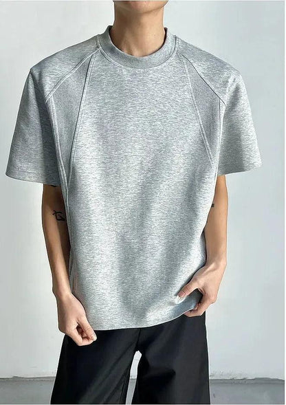 Spliced Panel Crewneck T-Shirt