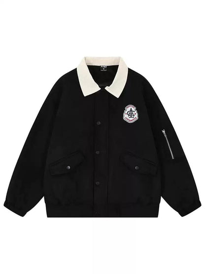 Multi-Pocket Embroidery Detail Jacket