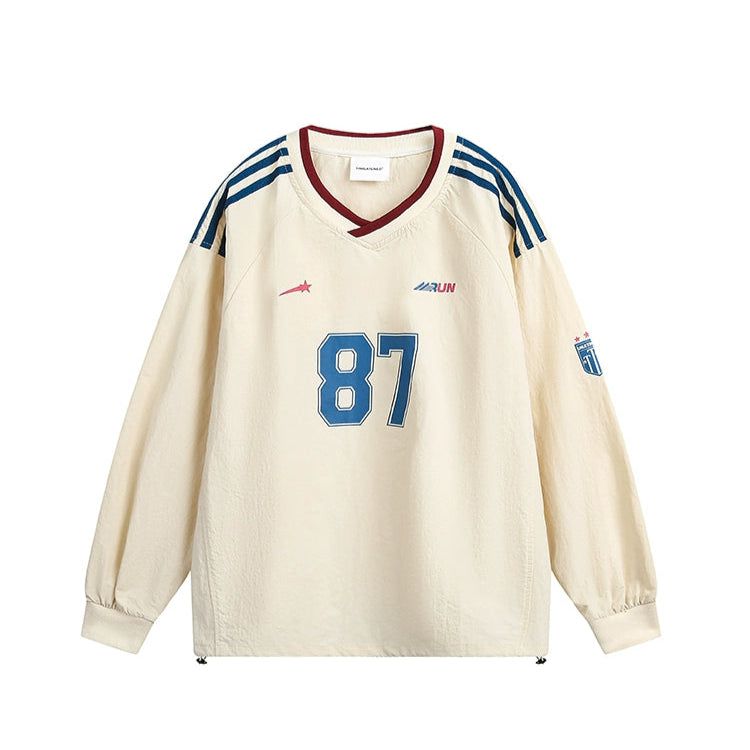 Sports Style Jersey Long Sleeve T-Shirt