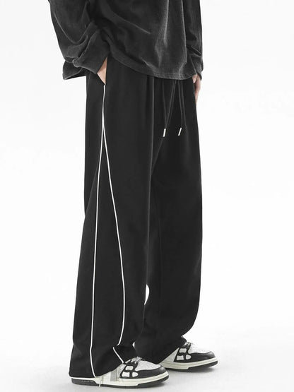 Patchwork Reflective Wide Leg Sweatpants