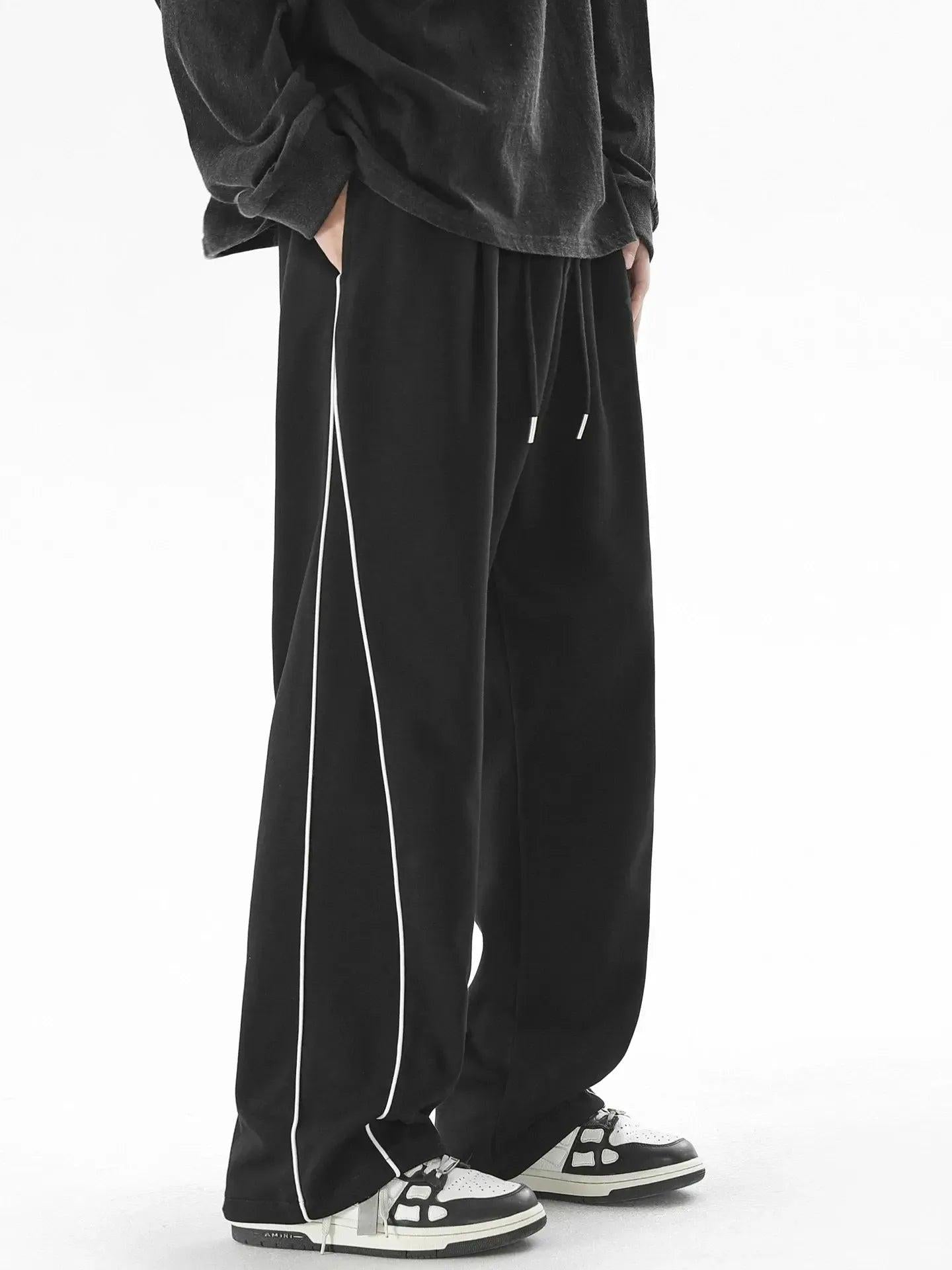 Patchwork Reflective Wide Leg Sweatpants