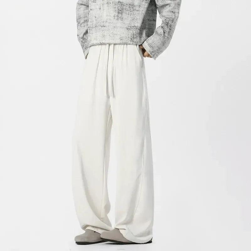 Curved Silky Drawstring Trousers