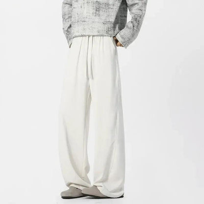 Curved Silky Drawstring Trousers
