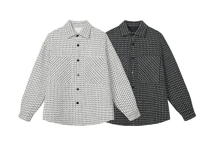 Houndstooth Tweed Outer Shirt