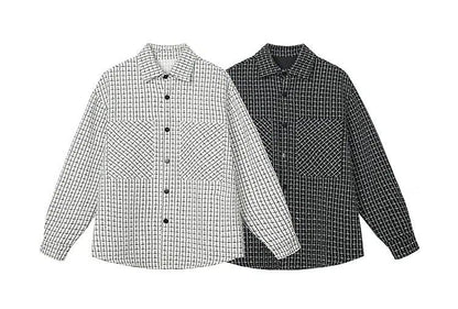 Houndstooth Tweed Outer Shirt