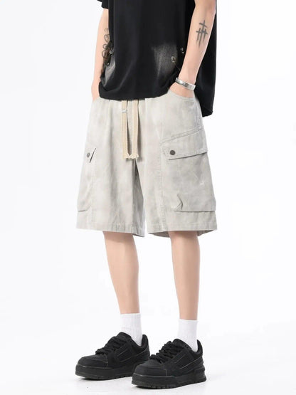 Wide Leg Utility Cargo Shorts
