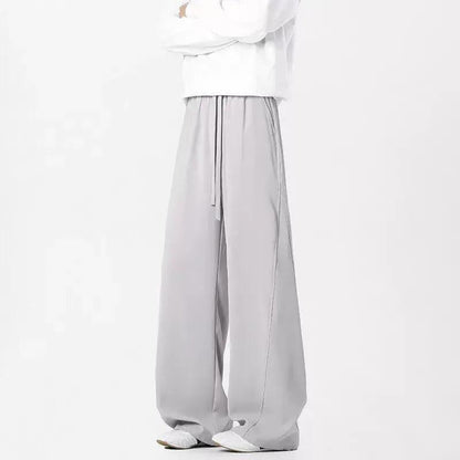 Curved Silky Drawstring Trousers