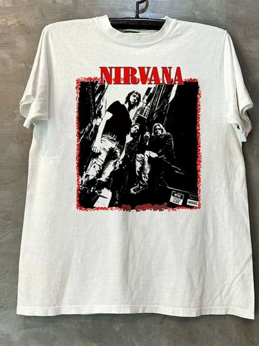 Vintage Nirvann@ Balck & White Photo T-Shirt